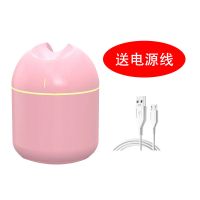 加湿器家用卧室桌面小型大雾量学生静音usb办公桌面香薰喷雾车载|粉色 配五棉棒+五香熏+风扇+夜灯