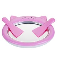 炒冰机家用小型迷你冰激淋机雪糕儿童自制冰沙机水果冰淇淋炒冰盘|粉色