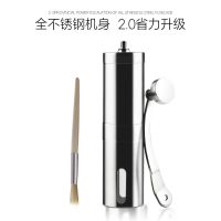 不锈钢磨豆机 可水洗手摇家用便携式咖啡豆研磨器 手磨咖啡机|不锈钢手摇磨豆机送细刷量勺