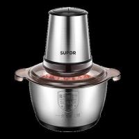 绞肉机家用电动小型多功能打肉料理搅拌机碎菜器绞馅辅食机|2L不锈钢碗[单刀]JR16