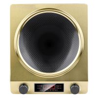 凹面电池炉电磁炉家用3000w商用3500w大功率爆炒锅凹型特价|香槟金[3500W] 套餐4[精铁锅+汤锅+锅盖]