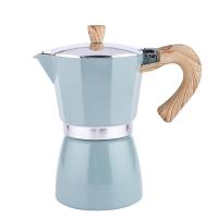 摩卡壶咖啡意式浓缩加厚精车煮咖啡器具电热炉摩卡壶咖啡套装|六人份湖绿 壶+炉