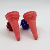 冰淇淋激凌壳威化蛋筒土耳其威化托杯粉机火炬甜筒雪糕顺丰1200个|草莓色蛋筒