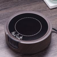 优家邦电陶炉煮茶器家用静音圆形电子磁炉小型迷你光波烧热水茶炉|黑色木纹款