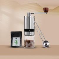 不锈钢手动咖啡豆研磨机家用手摇现磨豆机小巧便携迷你水洗|升级磨豆机+咖啡豆227克+勺