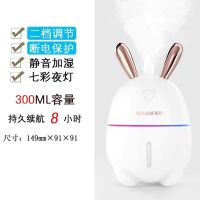 加湿器家用卧室迷你小型大容量空气学生静音usb办公室喷雾车载|萌兔白
