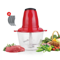 绞肉机家用电动多功能料理机不锈钢碎肉机切菜蒜蓉辅食搅拌肉馅机|2代中号单速双刀(赠一组刀片)