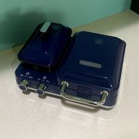 摩飞多功能早餐机三明治轻食机盘子配件华夫饼机吐司压烤机mr9086|蓝色 标配+平煎盘