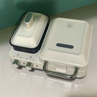 摩飞多功能早餐机三明治轻食机盘子配件华夫饼机吐司压烤机mr9086|白色 标配+华夫饼盘+平煎盘