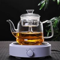 耐高温玻璃蒸茶壶 养生壶 电陶炉专用黑茶蒸汽壶 玻璃茶具|蒸茶壶+电陶炉 1200毫升大肚胡