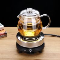 煮茶器套装耐热养生壶玻璃煮茶壶蒸汽茶壶加热小电热炉家用电茶壶|壶+电热炉 600毫升蒸茶壶