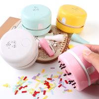 迷你桌面吸尘器便携式学生强力吸橡皮屑儿童铅笔屑手持清洁器小型|强力随机颜色 配2节普通电池