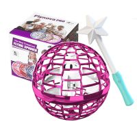 [黑科技回旋魔法球]智能魔术球灯光感应飞行器耐摔遥控儿童玩具|粉色魔法球+水滴+魔法棒 关注+收藏送原装USB线