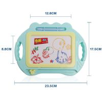 儿童画板大号画画板宝宝彩色磁性小画板涂鸦板磁性写字板儿童玩具|小號綠色(1畫筆)