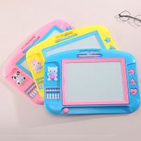 大号磁性画板益智玩具儿童写字板彩色涂鸦礼物画板笔磁性画板|超大黑白算盘3印章1支笔38*29 粉色红色随机发一张