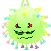 儿童玩具大号刺猬毛毛球七彩发光球闪光大号软胶手提发泄宝宝手捏|30厘米闪光防疫球(绿色)