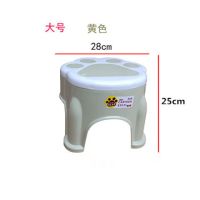 加厚儿童靠背椅子塑料家用小板凳幼儿园学习靠背椅儿童塑料防滑凳|绿色加厚坐高25cm无靠背