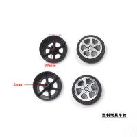 DIY玩具车轮塑料材质四驱车科技小制作模型车轮零件2mm孔30mm外径