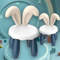 幼儿童小兔塑料椅拼装卡通家用学习宝宝加厚吃饭坐板凳子靠背防滑|小兔+小兔[送防滑垫]