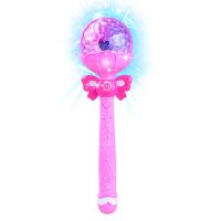 冰雪魔法棒奇缘发光星空投影玩具艾莎公主巴啦啦小魔仙棒女孩玩具|粉蝴蝶结魔法棒