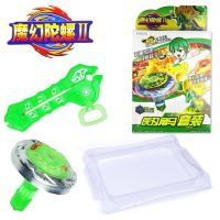 发光旋转转盘魔幻小陀螺玩具儿童手转塑料 手柄七彩手拉绳|角马1陀螺+1把手+盘+盒