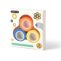 创意磁力手环戒指解压神器手指游戏儿童陀螺学生创意礼物|混色3个装