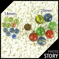 玻璃球14mm玻璃弹珠机专用弹珠25mm玻璃弹珠游戏机专用弹珠溜溜球|14mm混300颗+25mm混50颗
