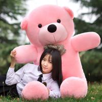 可爱泰迪熊毛绒玩具公仔布娃娃抱抱熊猫送女友2米大号生日礼物1.8|粉红色泰迪熊 2米送玫瑰花