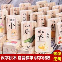 多米诺骨牌儿童积木学生幼儿3岁6岁开发智力启蒙益智认知木质玩具