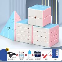 圣手魔方二三四五阶磁力魔尺初学者金字塔玩具开发智力全套1|马卡龙:金字塔+二四五阶 送(底座螺丝刀润滑油+速拧还原宝典)