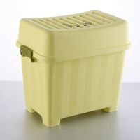 储物凳收纳凳可坐塑料加厚大号长方形带提手玩具钓鱼游泳换鞋板凳|大号绿色