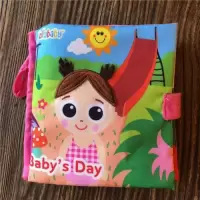 婴儿玩具0-3岁益智幼儿立体宝宝布书玩具书早教撕不烂带响纸布书|女孩布书