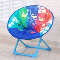 儿童月亮椅太阳椅幼儿园椅宝宝卡通休闲靠背椅椅子板凳折叠小懒人|宝蓝色睡衣小英雄