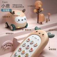 宝宝玩具车益智0-3岁4婴儿助力回力惯性带可啃牙胶儿童小汽车玩具|小鹿车仔+小鹿手机