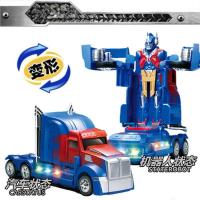 电动跳舞发光变形警车玩具男孩网红抖音同款儿童小孩玩具车小汽车|[蓝色]万向变形擎天柱机器人 +3节5号电池