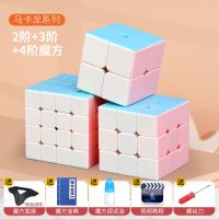 魔方马卡龙色二阶初学者三阶四阶磁力玩具开发智力金字塔|马卡龙234阶(初级-中级) 送(还原手册.底座.视频.调节装备)