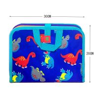 画画板儿童涂鸦宝宝小孩小黑板家用写字板可擦写水绘画本神器|大号蓝色恐龙16页+12色画笔+画册