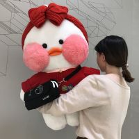 ins娃娃大号玻尿酸鸭公仔网红鸭毛绒玩具送女生潮玩礼品61儿|大白鸭红萝莉造型 80cm鸭带收纳屋+10换购背带裤
