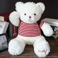 毛绒玩具熊泰迪熊公仔娃娃可爱萌送女友抱抱熊生日礼物睡觉抱大熊|白色美国熊 1.6米送玫瑰花+卡通小挂件