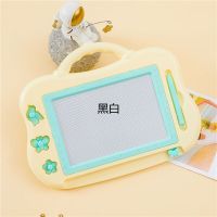 儿童画画板彩色磁性写字板婴幼儿益智画写板宝宝涂鸦玩具|大号提包黑白黄3印章30*20CM 配套1支笔+送一本故事书