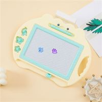 儿童画画板彩色磁性写字板婴幼儿益智画写板宝宝涂鸦玩具|大号青蛙彩色黄3印章30*20CM 配套4支笔+送一本故事书