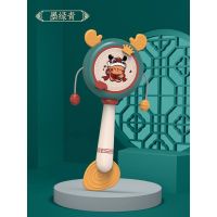 国潮宝宝拨浪鼓婴儿可啃咬牙胶摇铃中国风儿童手摇鼓大波浪鼓玩具