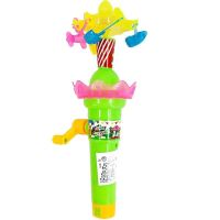 儿童手摇发光旋转木马玩具超速旋风幼儿园奖品儿童生日小礼品批发|發光璇转木馬1支[颜色随机]###