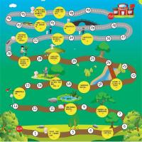 大富翁桌游居家生活娱乐游戏交通文明飞行棋尊老爱幼益智教学游戏|猪猪成长记 50厘米板革材料