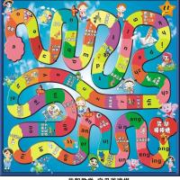 大富翁桌游居家生活娱乐游戏交通文明飞行棋尊老爱幼益智教学游戏|益智教学-字母游戏棋 50厘米板革材料