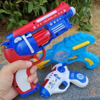 仿真人发音电动语音警察枪宝宝震动左轮手枪音乐投影玩具枪1-3岁