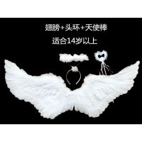 六一新飞燕型天使翅膀 羽毛翅膀 羽毛天使翅膀 玩具翅膀婚庆道具|大110*60天使飞燕3件套