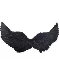 六一新飞燕型天使翅膀 羽毛翅膀 羽毛天使翅膀 玩具翅膀婚庆道具|黑色110*60翅膀