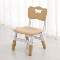 小哪吒幼儿园儿童椅子靠背家用加厚升降椅小孩宝宝学习家用小板凳|原木色-可升降蝴蝶椅