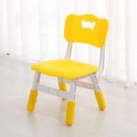 小哪吒幼儿园儿童椅子靠背家用加厚升降椅小孩宝宝学习家用小板凳|柠檬黄-可升降蝴蝶椅